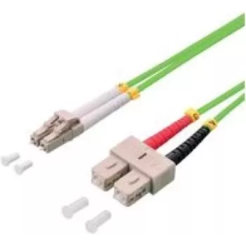 LogiLink - komutācijas kabelis - LC/UPC daudzmodu (V) uz SC/UPC daudzmodu (V) - 3 m - optiskā šķiedra - duplekss - 50/125 mikrometri - OM5 - bezhalogēna - gaiši zaļš