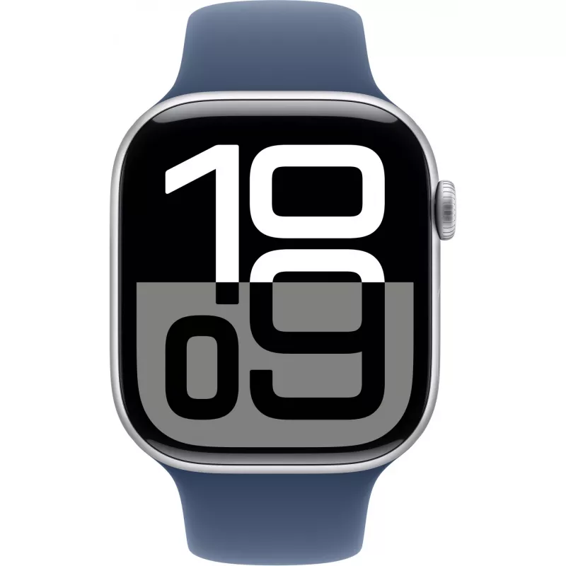 Apple Apple Watch Series 10 GPS 46mm Sudraba alumīnija korpuss ar džinsa krāsas siksniņu