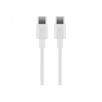 Goobay 66317 USB kabelis 1 m 2.0 USB C balts (66317)