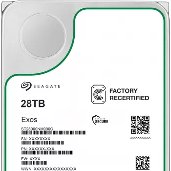 HDD SEAGATE Exos 3.5 collas 28TB SATA ATJAUNOTS, modelis ST28000NM000C-REC