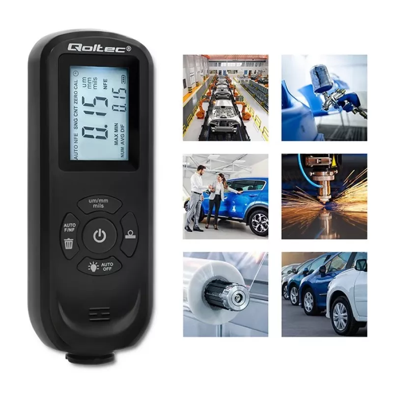 Pārklājuma biezuma mērītājs QOLTEC 50646 LCD 0–2000 µm