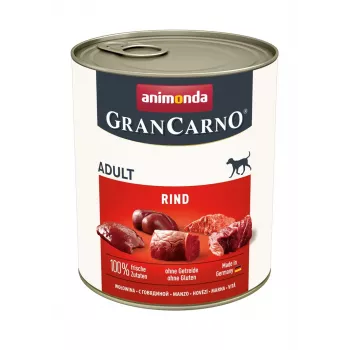 Mitrā suņu barība Animonda GranCarno Oriģināls Beef Adult — 400 g bundža, bez lipekļa, bez cukura, liellopu gaļa