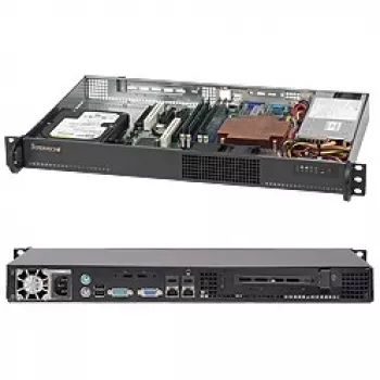 Supermicro SuperChassis 510-203B (melns) - Rack montāžai 1U - micro ATX 200 W melns