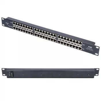 Extralink PoE inžektors 24 portu 24x 100 Mb/s RJ45, statīva montāža