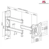 Sienas stiprinājums televizoram/monitoram MACLEAN MC-719, ekrāniem līdz 68,6 cm (27 collas), maks. 15 kg, VESA 100x100, melns