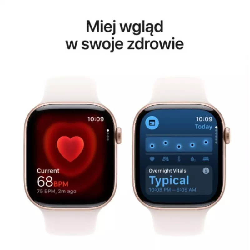 Apple Watch Series 11 GPS 46mm rozā zelta alumīnija korpuss ar Light Blush sporta siksniņu S/M