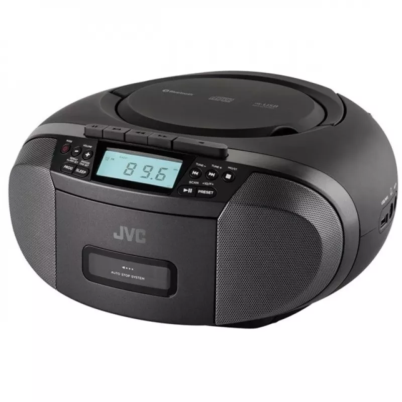 Radio atskaņotājs JVC RC-E444B melns ar CD atskaņotāju un FM uztvērēju