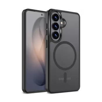 Crong Hybrid Matte Magnetic MagSafe vāciņš Samsung Galaxy S26+ — TPU + PC, melns