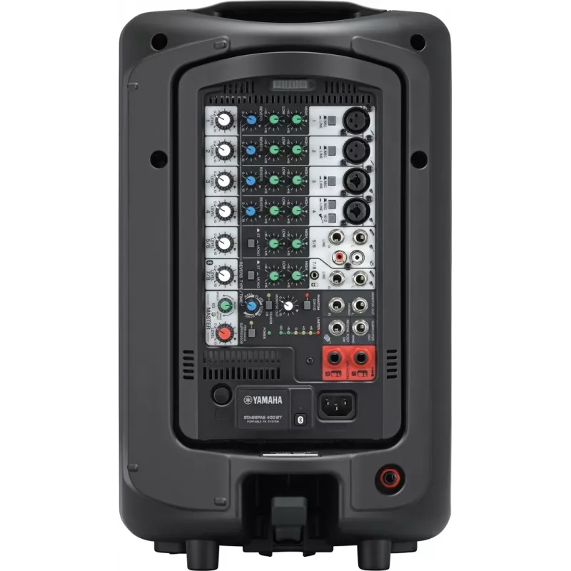 Brīvi stāvoša PA sistēma YAMAHA Stagepas 400BT — 400 W, 2 joslu, 10 kanālu mikseris, Bluetooth 4.1, melna
