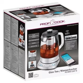 Proficook elektriskā bezvadu stikla tējkanna PC-WKS 1167
