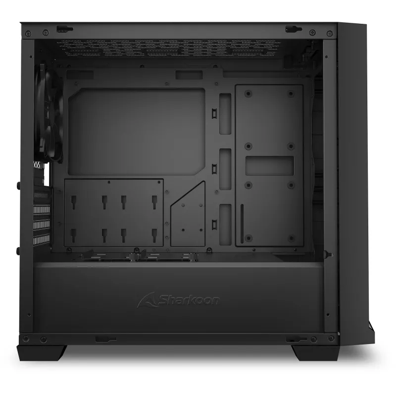 PC korpuss Sharkoon J1000 ARGB mATX — vidus torņa mikro-ATX šasija ar ARGB apgaismojumu