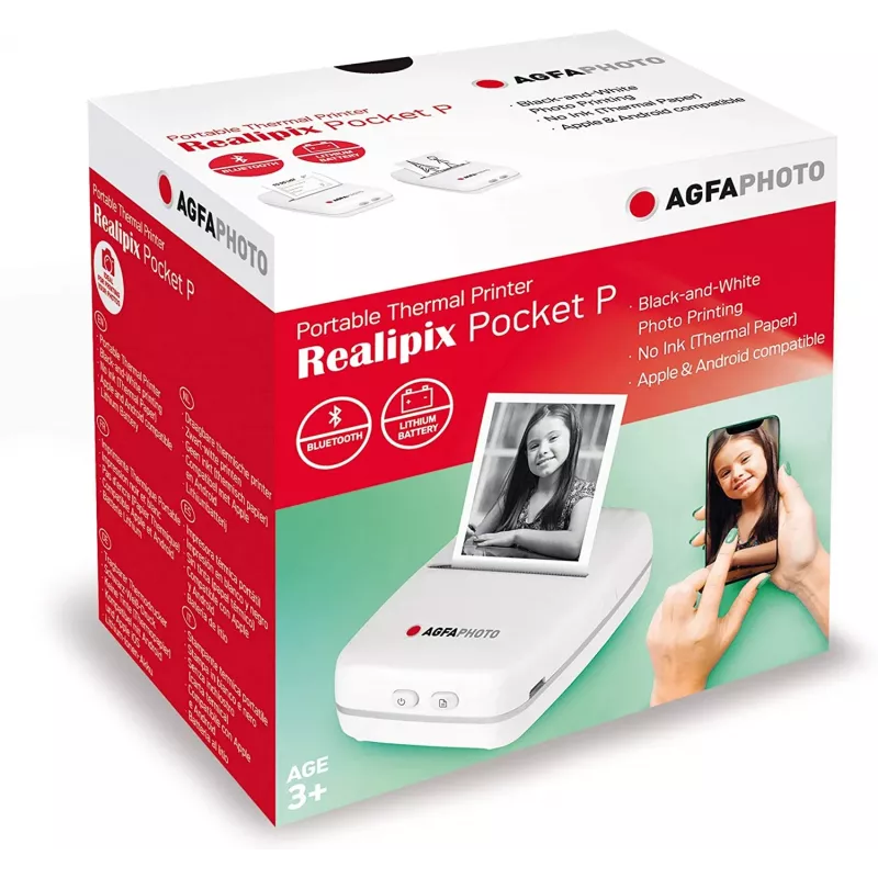 Printer AgfaPhoto Realpix Pocket P Thermal balta