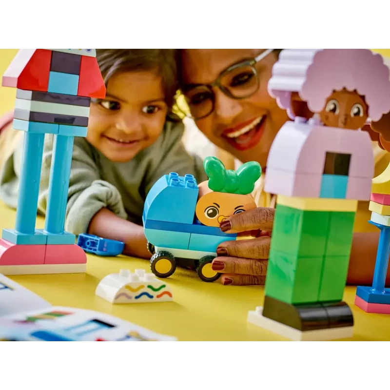Konstruktors LEGO DUPLO 10423 uzbūvējamu cilvēku komplekts, 71 gab., vecumam no 3 gadiem, figūras augstums 260 mm