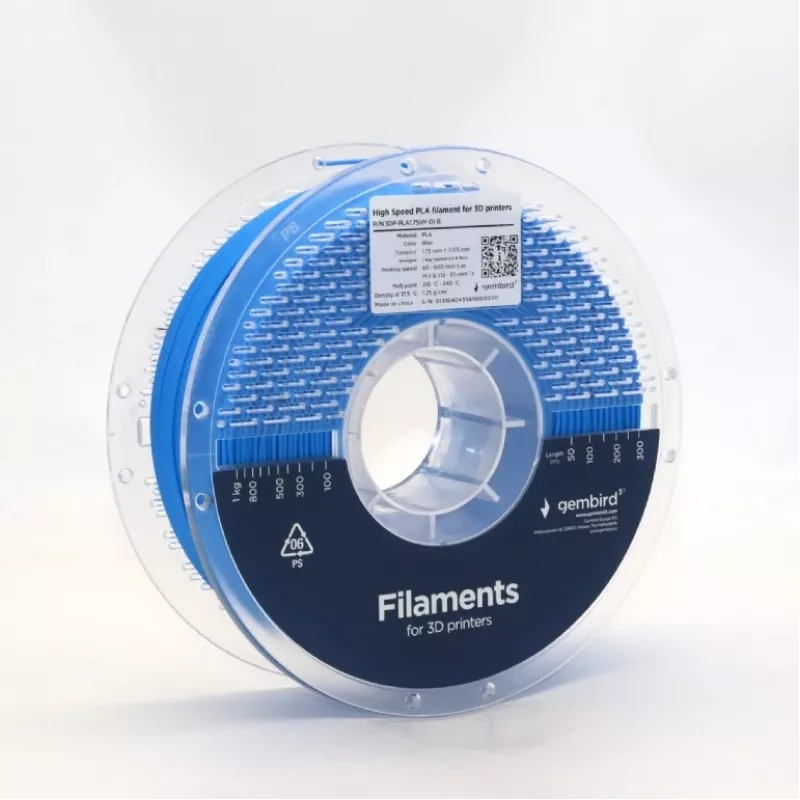 3D drukas pavediens Gembird PLA 1.75 mm zils 1 kg spole