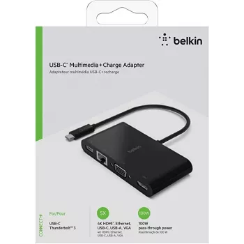 Belkin USB-C Multivides + Uzlādes Adapteris