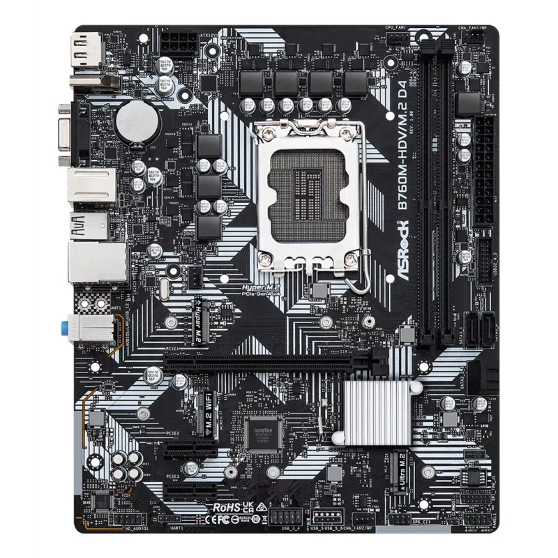 ASRock B760M-HDV/M.2 D4 DDR4 LGA 1700 Micro-ATX mātesplate