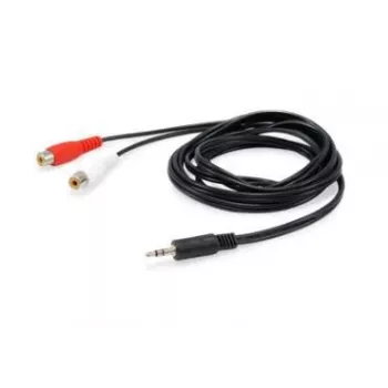 Equip 147093 audio kabelis 250 m 2 x RCA 3.5mm melns