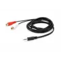 Equip 147093 audio kabelis 250 m 2 x RCA 3.5mm melns
