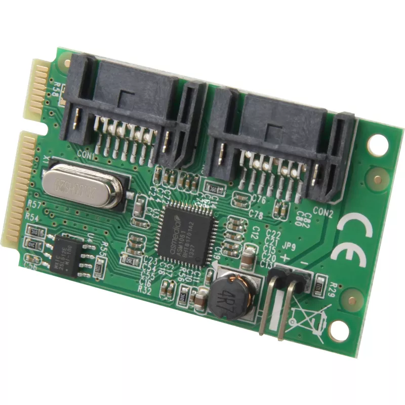 Delock Mini PCIe I/O PCIe pilna izmēra 2 x SATA 6 Gb/s (95233)