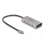 DeLOCK USB centrmezgls 10 Gbps Type-C 4 porti PD 85W 30cm kabelis