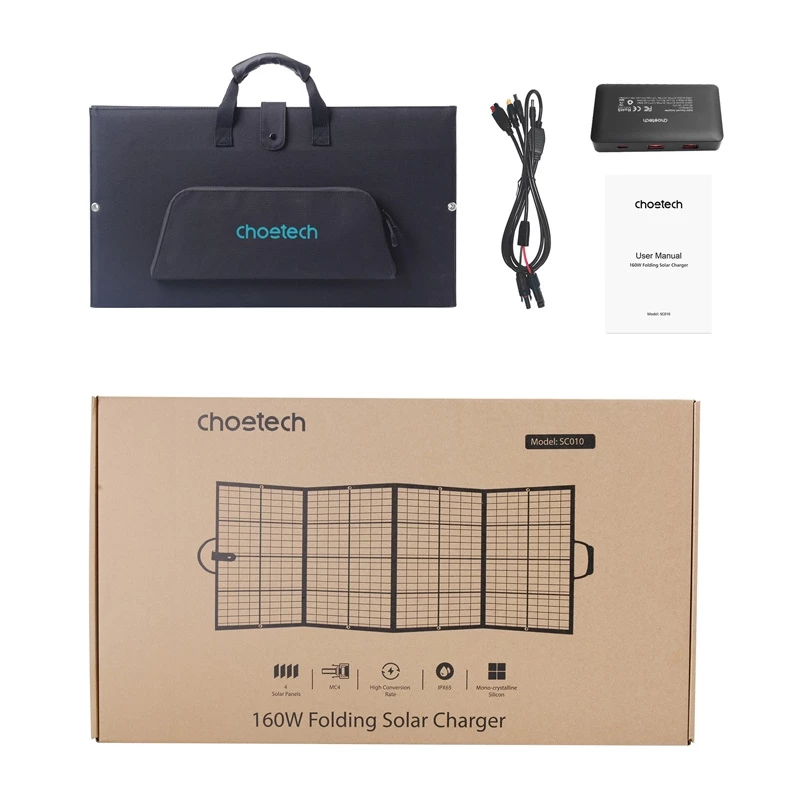 Choetech SC010 160W salokāms saules lādētājs