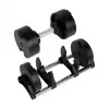Regulējama čuguna hantele Rebel Active 36 kg, automātiska 2 kg soļu regulēšana