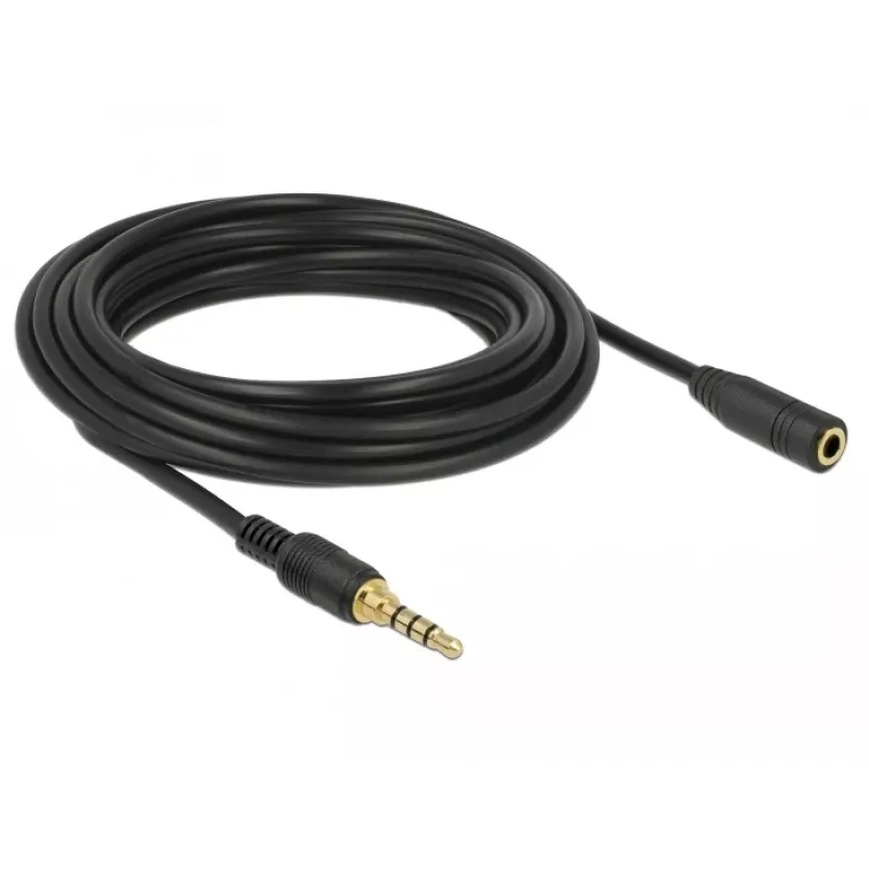 Audio kabelis 3,5 mm tēviņš uz mātīti DeLOCK 85635 5 m Melns