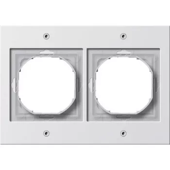 Sienas plāksne Gira TX_44 Balta — termoplastmasa, parastais dizains, 110×157×16,3 mm