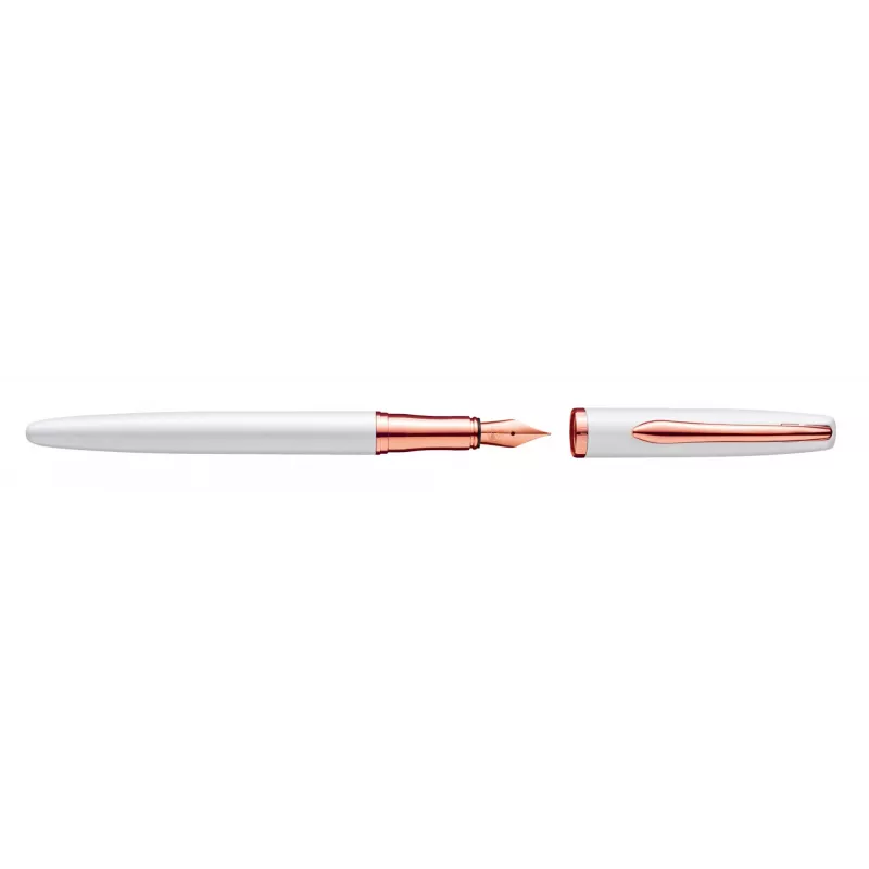 Pildspalva Pelikan Jazz Noble Elegance P36 zeltaina perlamutra balta ar tintes kasetņu sistēmu