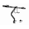 Galda monitora stiprinājums GEMBIRD MA-DA3-03, 3 sviras, gāzes atspere, VESA 75–100x100, atbalsta 3 displejus līdz 27 collām, maks. 18 kg, melns