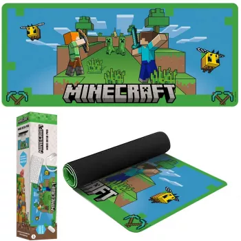 Peļu paliktnis Kids Euroswan 80x30 cm Minecraft — liels galda paklājiņš pelei un tastatūrai