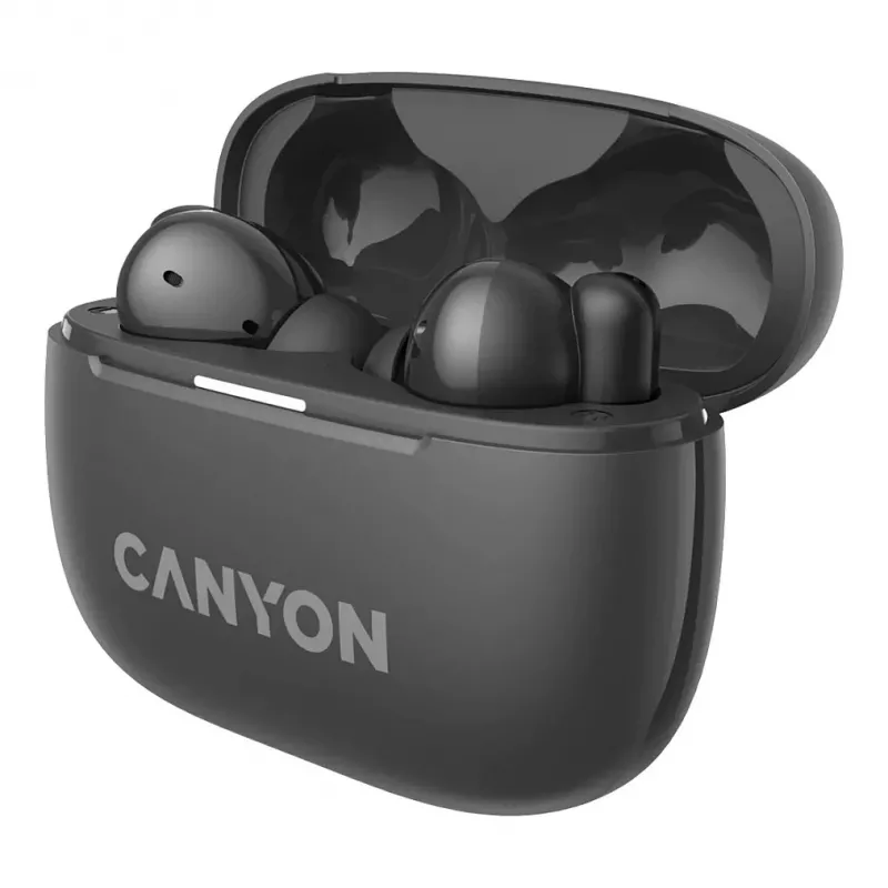 Canyon CNS-TWS10BK Austiņas un Mikrofons True Wireless Stereo (TWS) Iekšauss Zvanu/mūzikas/sporta/ikdienas lietošanai USB Type-C Bluetooth Melns (CNS-TWS10BK)