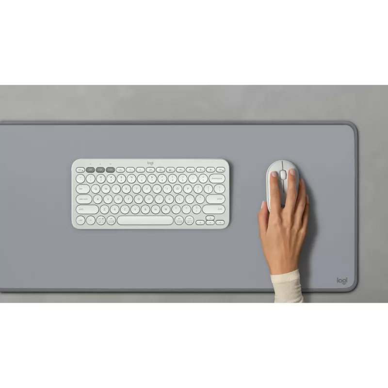 Logitech Pebble 2 Combo komplekts, balts, bezvadu, vācu, 920-012204