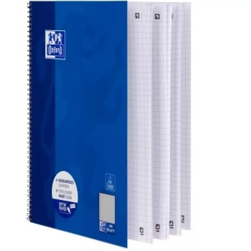 Oxford koledžas piezīmju grāmatiņa A4+ 220 x 295 mm 80 lp. kvadrātiņi ar malu L