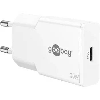 USB-C PD GaN ātrais lādētājs plāns (30 W) (balts)