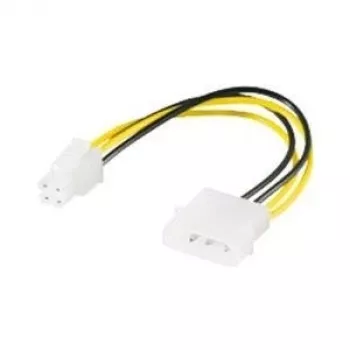 Wentronic Goobay iekšējais datora barošanas kabelis, 0,16 m - 5,25 spraudnis > P4 spraudnis (51362)