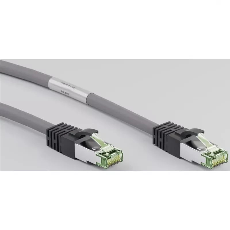 Goobay CAT 8.1 Patch vads, S/FTP (PiMF), Pelēks, 0,5 m - LSZH halogēnus nesaturošs, varš AWG 24 (55135)
