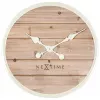 NeXtime klok 3134wi Plank, Ø50 cm, siena, balts
