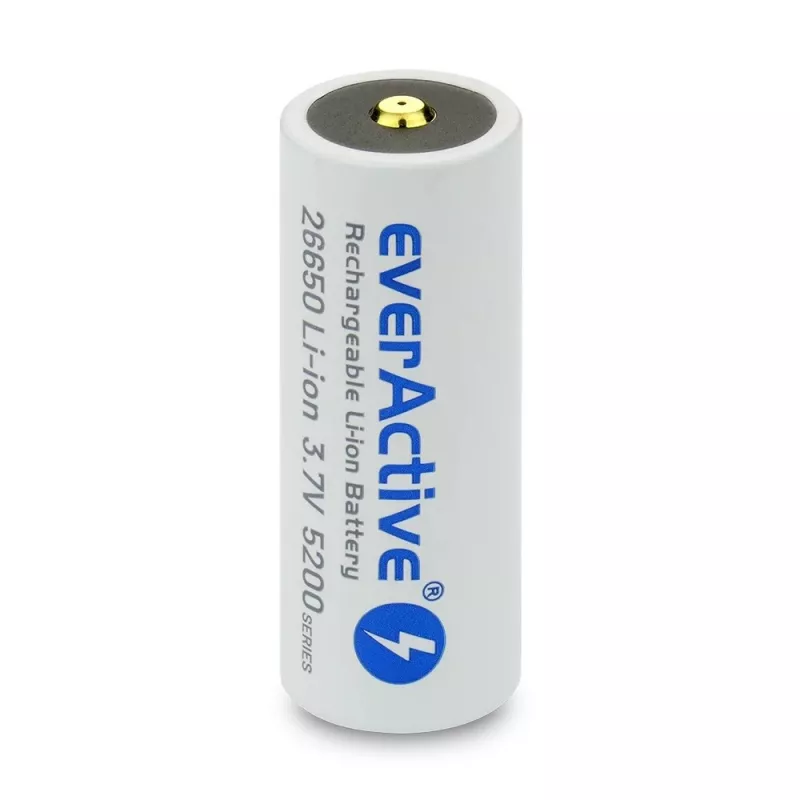 Uzlādējamā baterija everActive EV26650-52M 3.7V 5200mAh ar Micro USB uzlādi