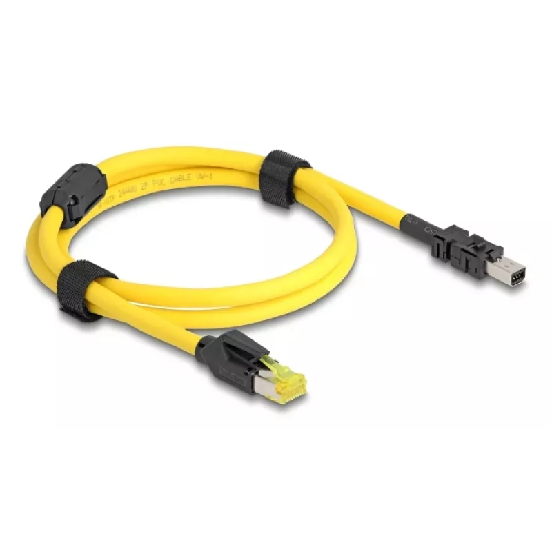 Tīkla kabelis DeLOCK 81250 Melns Dzeltens 1m Cat6