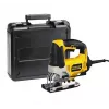 Finierzāģis STANLEY FME340K — 710 W, 3000 gāj./min, griešanas dziļums kokā 85 mm, tēraudā 10 mm, augšējais rokturis, slīpuma regulēšana