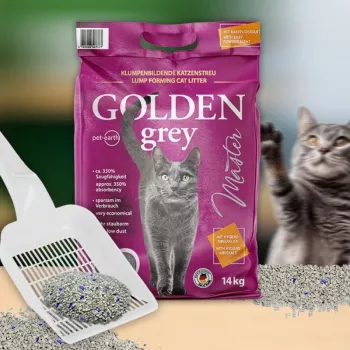 GOLDEN pelēka Master - bentonite litter - 14kg