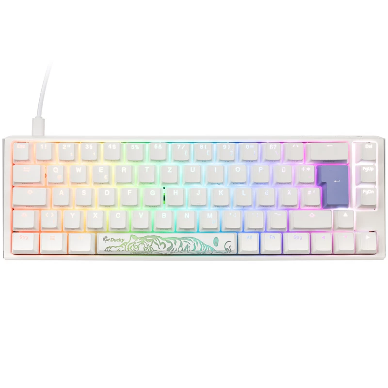 Ducky One 3 Classic Pure balta SF tastatūra USB vācu izkārtojums balta (DKON2167ST-RDEPDPWWWSC1)