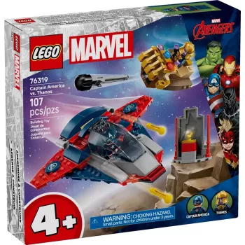 Konstruktoru komplekts LEGO Marvel Super Heroes Captain America Thanos 76319 — 107 detaļas, 2 minifigūras, vecums 4+
