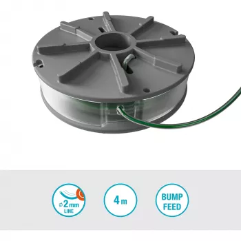 String trimmer spool Gardena 5411-20 zaļa pelēka ABS nylon 60 mm