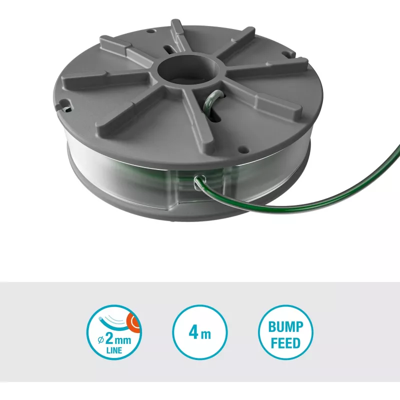 String trimmer spool Gardena 5411-20 zaļa pelēka ABS nylon 60 mm