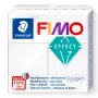Modelējamā māla FIMO effect balts caurspīdīgs 8010-014 — balts caurspīdīgs efekts, mīksts polimērmāls, 57 g gabaliņš