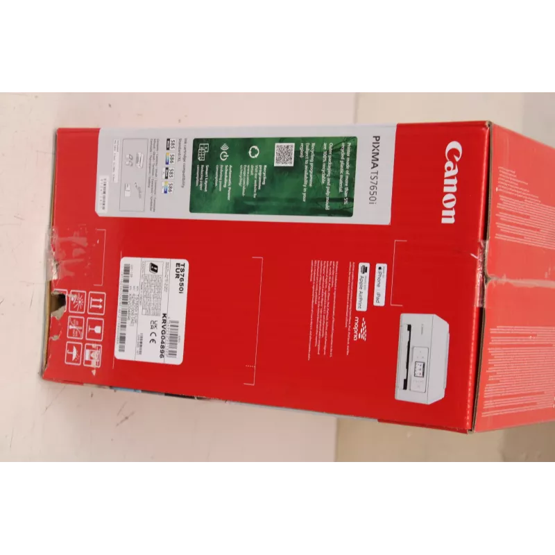 IZPĀRDOŠANA. Canon daudzfunkciju printeris | PIXMA TS7650i | Tintes strūklas | Krāsu | A4 | Wi-Fi | Balts | BOJĀTS IEPAKOJUMS, Skrambas uz printera sāniem