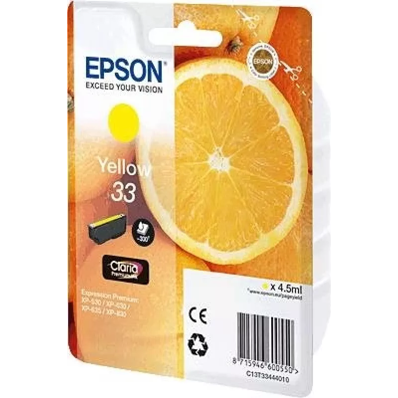Epson oranžas C13T33444010 tintes kārtridžs 1 gab. Oriģināls Dzeltens