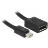 DisplayPort kabelis DeLOCK 65554 Mini DisplayPort 0,21 m melns